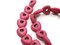 27 15mm Pink Dyed Synthetic Turquoise Stone Puffed Love Heart Beads Love Heart Beads